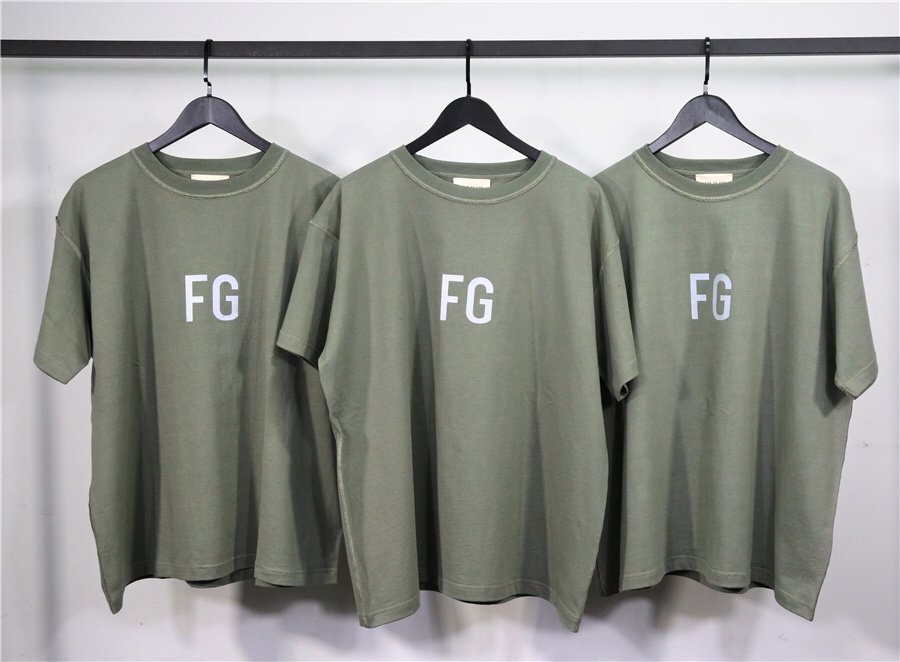 top quality FEAR OF GOD 6th 3M Reflective Tee FG Printed T-shirt Casual Breathable Short Sleeve Street Skateboard Tee grass-green
top quality FEAR OF GOD 6th 3M Reflective Tee FG Printed T-shirt Casual Breathable Short Sleeve Street Skateboard Tee grass-green