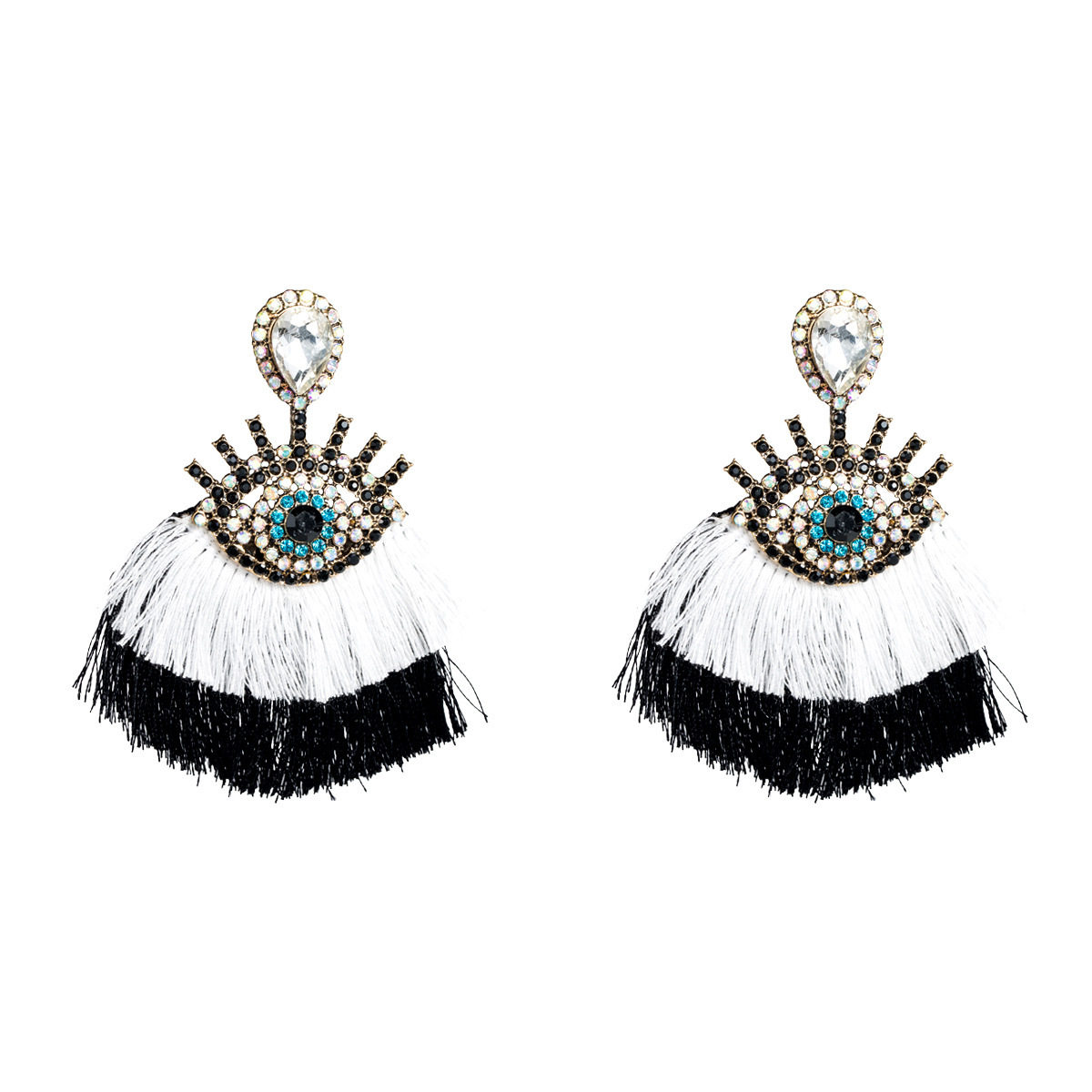 Exaggerated acrylic diamond eyes double-layer tassel earrings women's fashion hot bohemian earrings
Exaggerated acrylic diamond eyes double-layer tassel earrings women's fashion hot bohemian earrings