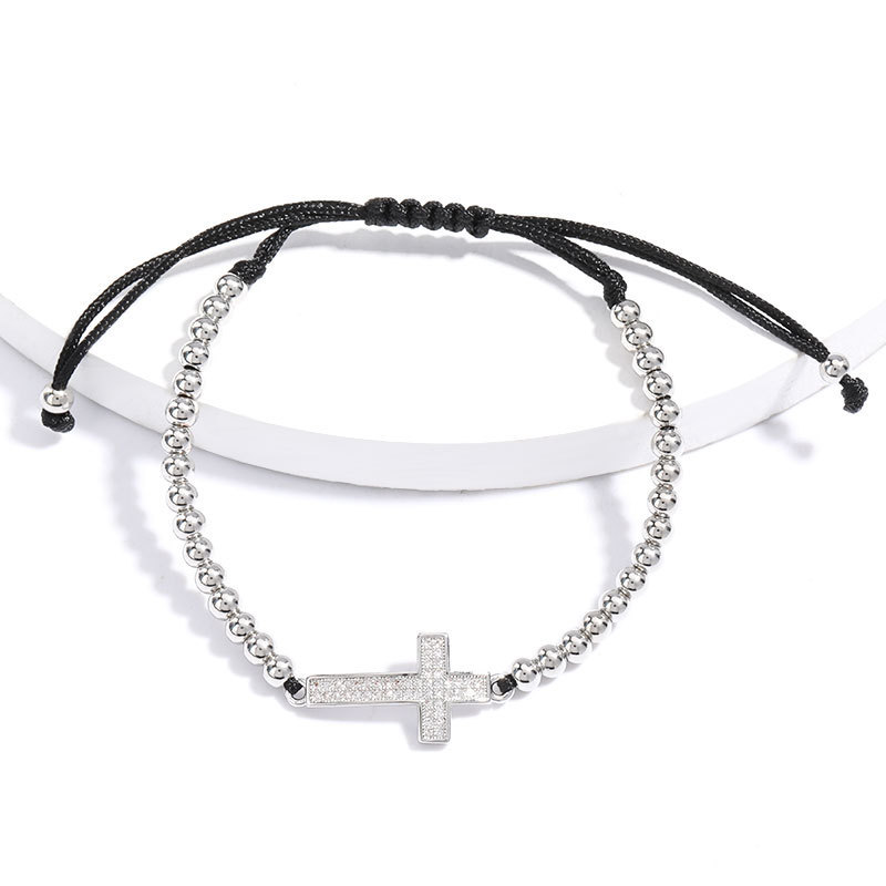 Rhinestone cross copper plated gold round bead string black rope hand woven bracelet female Japanese and Korean wind Net red bracelet
Rhinestone cross copper plated gold round bead string black rope hand woven bracelet female Japanese and Korean wind Net red bracelet