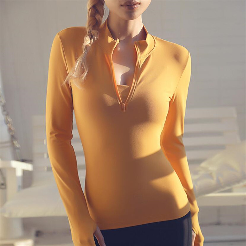 Sexy Women Yoga Top Sport Zipper Long Sleeve Yoga Shirt With Thumb Holes Solid Quick Dry Breathable Gym Fitness Shirt, Blue
Sexy Women Yoga Top Sport Zipper Long Sleeve Yoga Shirt With Thumb Holes Solid Quick Dry Breathable Gym Fitness Shirt, Blue