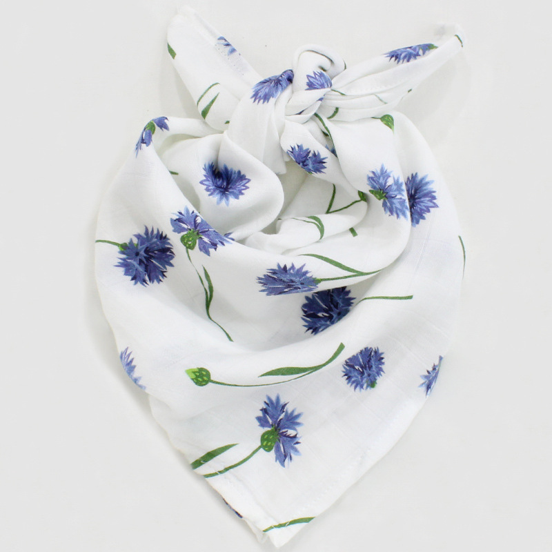60x60cm Muslin Bamboo Baby Blanket Bibs Newborn Solid Color HandKerchief Infant Swaddle Wrap Kids Burp Cloth Bath Towel Scarf