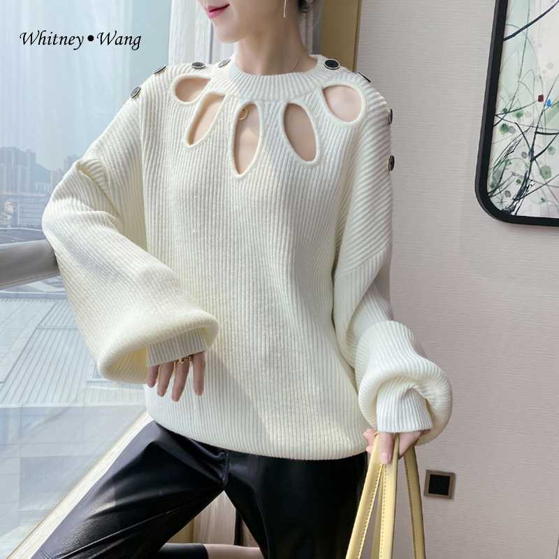 WHITNEY WANG Sweaters 2020 Autumn Fashion Streetwear Lantern Sleeve Hollow out Petal Sweater Women jumper Sweaters Pullover, White
WHITNEY WANG Sweaters 2020 Autumn Fashion Streetwear Lantern Sleeve Hollow out Petal Sweater Women jumper Sweaters Pullover, White