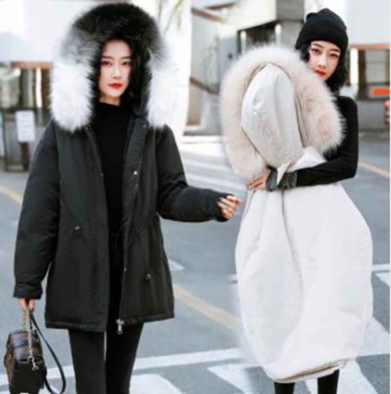 Wholesale winter women's winter clothes mid-length fur collar hooded down jacket, Black
Wholesale winter women's winter clothes mid-length fur collar hooded down jacket, Black
