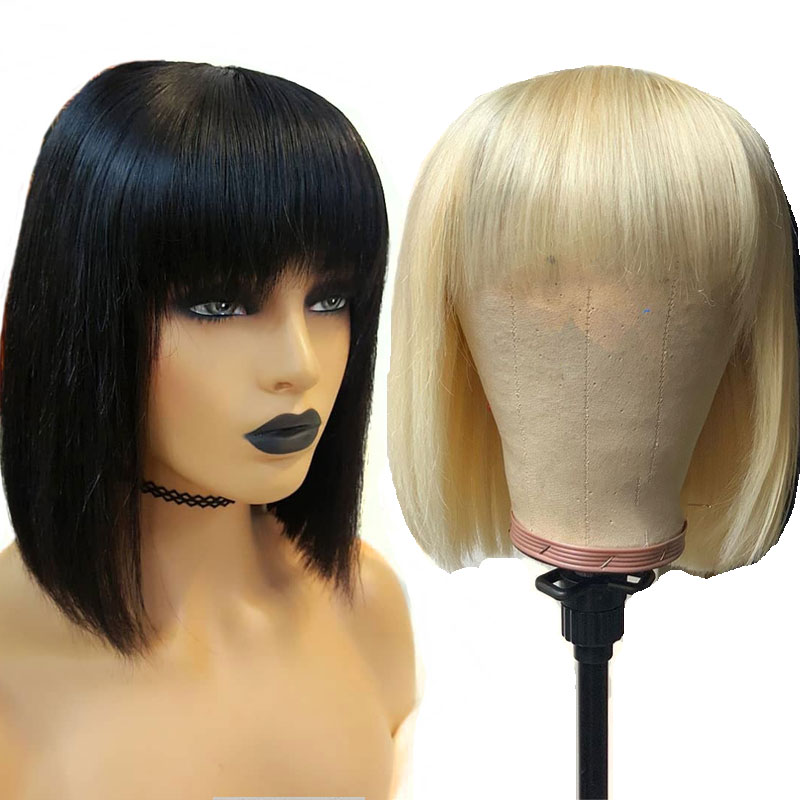 613 Straight Blonde Bob Lace Front Wigs Brazilian Short Pixie Cut Lace Front Human Hair Wigs With Bangs For Black Women Remy
613 Straight Blonde Bob Lace Front Wigs Brazilian Short Pixie Cut Lace Front Human Hair Wigs With Bangs For Black Women Remy