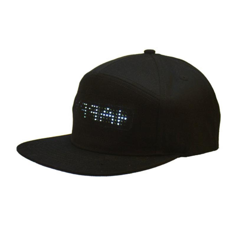 Cool Cycling Hat Night LED display luminous hat DIY personality flashing scroll screen duck tongue male female advertising, Black 
Cool Cycling Hat Night LED display luminous hat DIY personality flashing scroll screen duck tongue male female advertising, Black