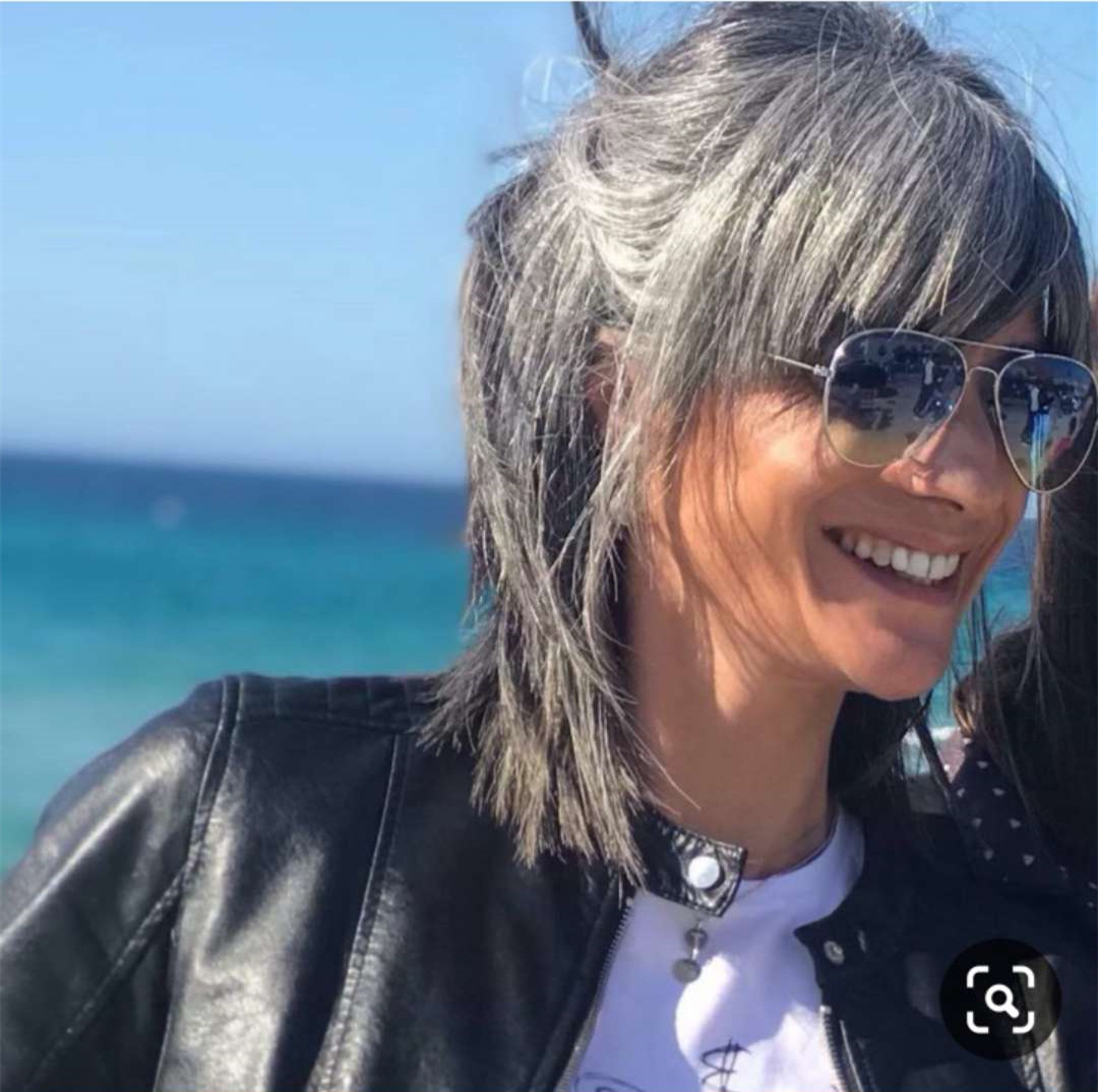 Diva human gray hair horse Pony tail Clip In Ponytail real Hair grey yellow salt pepper Ponytail Straight Human Hair