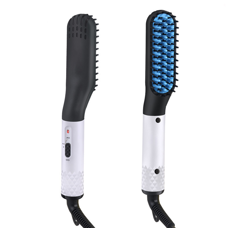 2019 Updated Beard Straightener Man's Hair Flat Iron Fast Heated Straightening Comb Beard and Hair Show Cap Hair Styler For Male CX200721