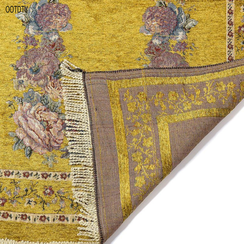 70x110CM Turkish Islamic Muslim Prayer Rugs Mat Vintage Colored Floral Ramadan Eid Gifts Decoration Carpet With Tassels Trim