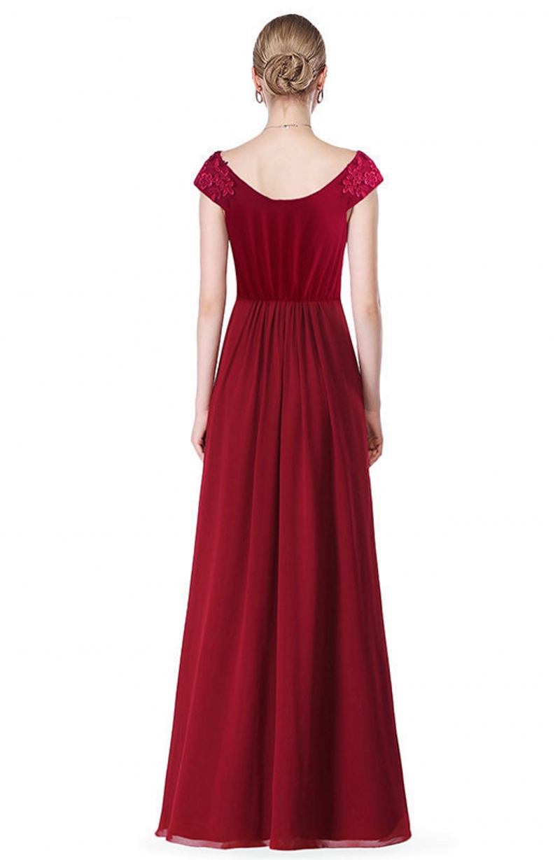 Wedding Party Gowns Plus Size Evening Dresses Women's Long Elegant V-neck Sleeveless A-line Chiffon Bridesmaid Dresses