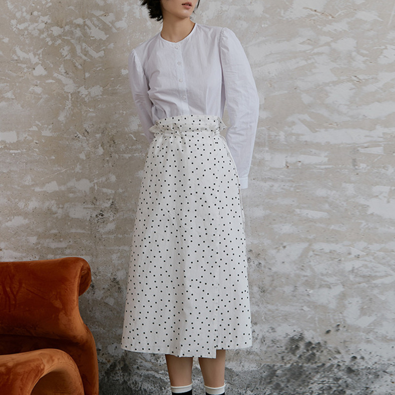 Womens Skirt 2020 Summer New Dot High Waist Comfortable Simplicity Straight Skirt Girl Female Bandage Streetwear B549, White
Womens Skirt 2020 Summer New Dot High Waist Comfortable Simplicity Straight Skirt Girl Female Bandage Streetwear B549, White