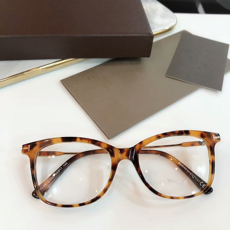 2020 Newest FT5510 concise norble female ultralight fashion design glasses frame Italy-imported plank full-set case wholesale freeshipping