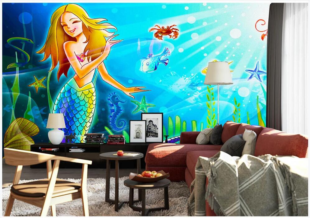 3d wallpaper custom photo mural on the wall Cartoon underwater world mermaid background home decor 3d wall murals wallpaper for living room, Non-woven
3d wallpaper custom photo mural on the wall Cartoon underwater world mermaid background home decor 3d wall murals wallpaper for living room, Non-woven