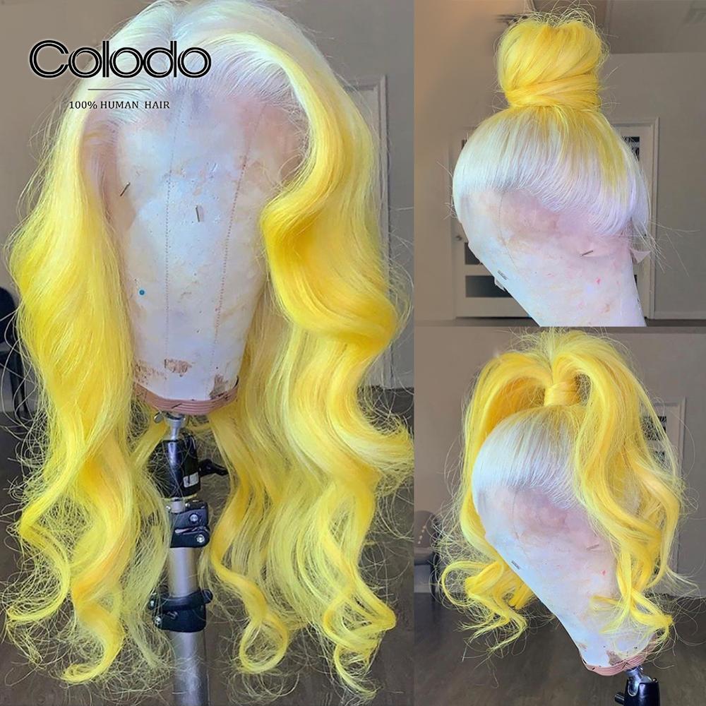 COLODO 613 Yellow Ombre Human Hair Wig Brazilian Remy Pink Blue Loose Wave Wig Pre Plucked Transparent Lace Wigs for Women, Ombre color
COLODO 613 Yellow Ombre Human Hair Wig Brazilian Remy Pink Blue Loose Wave Wig Pre Plucked Transparent Lace Wigs for Women, Ombre color