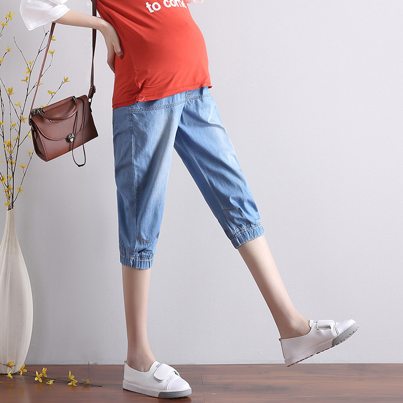 Maternity Jeans Summer Style Plus Size Clothes For Pregnant Women Pockets Thin Pregnant Women's Jeans Loose Cropped, Blue
Maternity Jeans Summer Style Plus Size Clothes For Pregnant Women Pockets Thin Pregnant Women's Jeans Loose Cropped, Blue