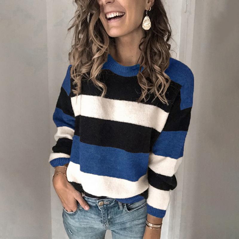 CYSINCOS Contrast Color Fall Long Sleeve Women Sweater Knitted O-Neck High Elastic 2020 Winter Fashion Sweater Women Pullovers, Gray
CYSINCOS Contrast Color Fall Long Sleeve Women Sweater Knitted O-Neck High Elastic 2020 Winter Fashion Sweater Women Pullovers, Gray