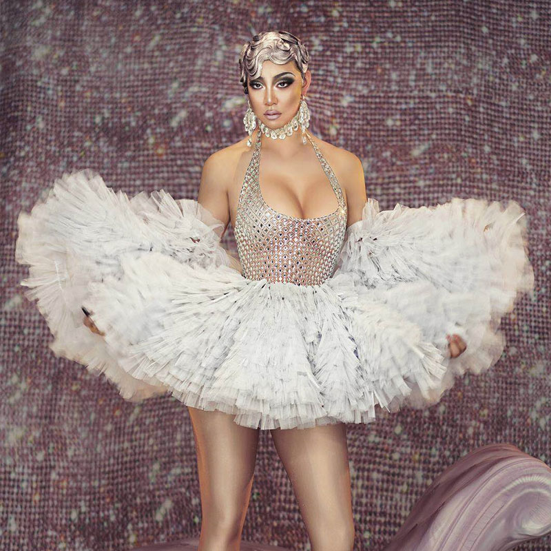 Lace puffy dress with big sleeves Singer stage dance outfit bar nightclub DJ DS GOGO costume birthday party festival rave wear, Photo color
Lace puffy dress with big sleeves Singer stage dance outfit bar nightclub DJ DS GOGO costume birthday party festival rave wear, Photo color