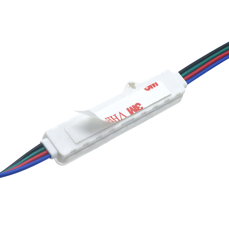 Import Chip RGB SMD 5050 3 LED Ultrasonic Injection Lens LED Module 12V Waterproof IP68 LED String Fita Rope Tape