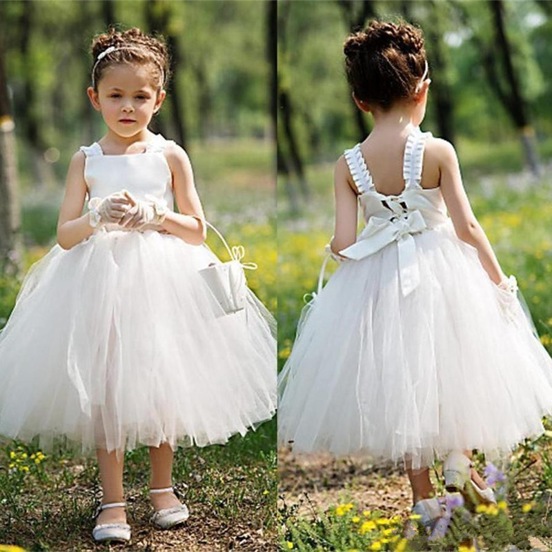 Puffy Tulle Flower Girls Dress Spaghetti First Communion Dresses Sleeveless Birthday Party Dresses White Bows Girls Gowns, White as image
Puffy Tulle Flower Girls Dress Spaghetti First Communion Dresses Sleeveless Birthday Party Dresses White Bows Girls Gowns, White as image