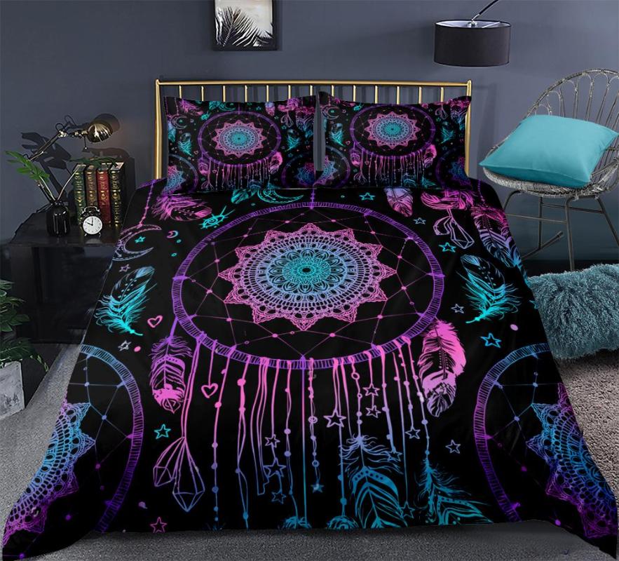 Dreamcatcher Bedding Set Purple Duvet Cover set Boho Feathers Bedclothes Galaxy 3-piece dropship, 01
Dreamcatcher Bedding Set Purple Duvet Cover set Boho Feathers Bedclothes Galaxy 3-piece dropship, 01