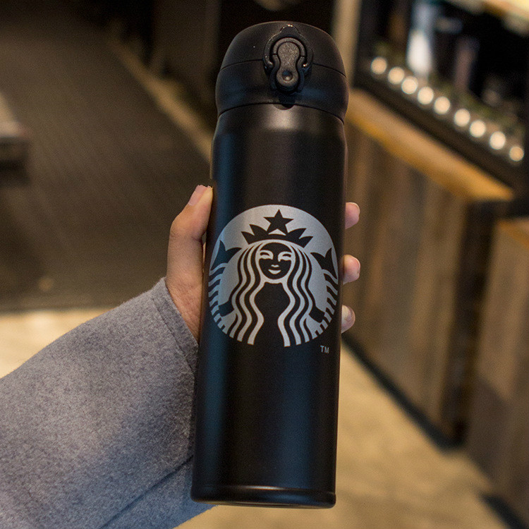 

Free Shipping Starbucks Thermos Cup Vacuum Flasks Thermos Stainless Steel Insulated Thermos Cup Coffee Mug Travel Drink Bottle 450ml