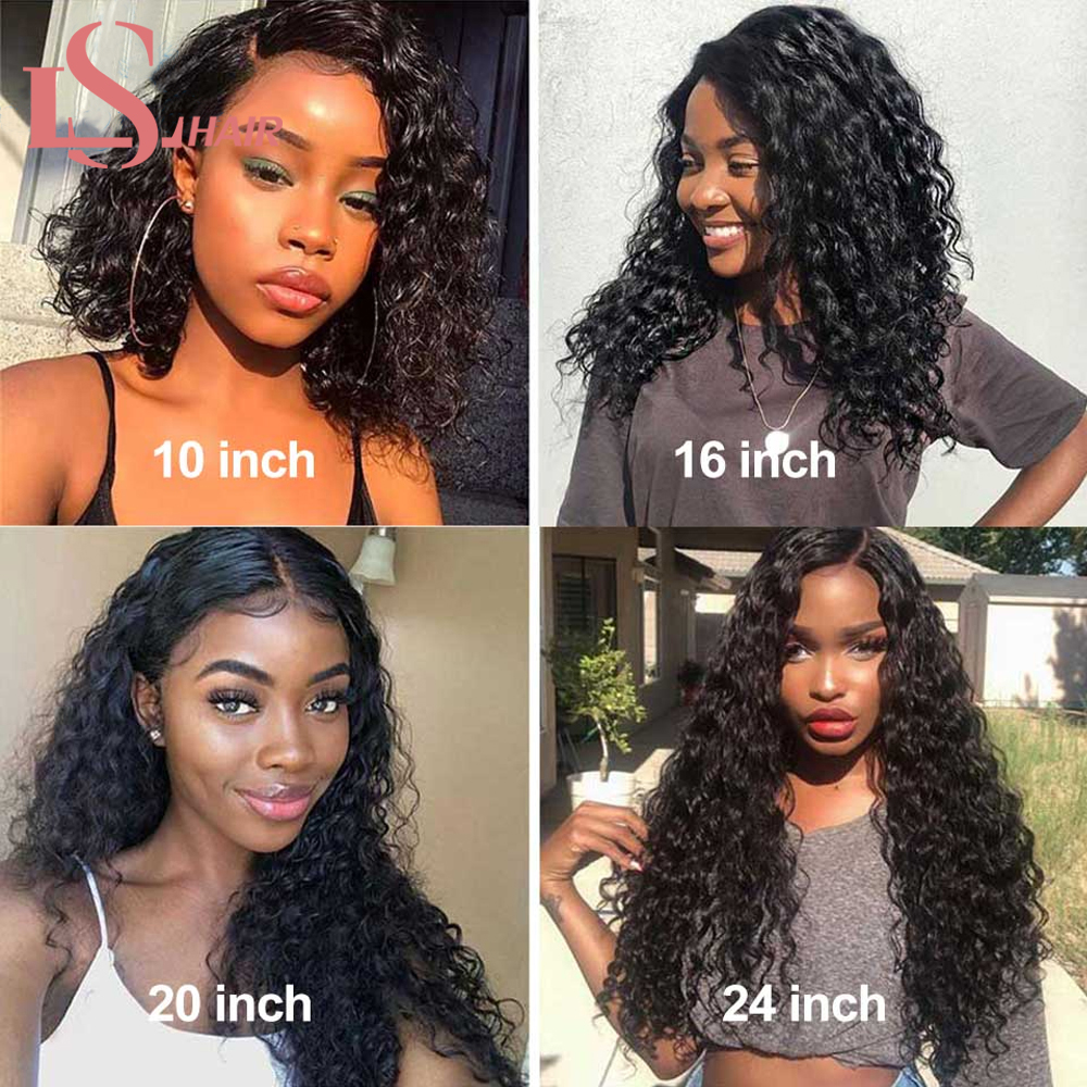 LS HAIR Water Wave Lace Front Human Hair Wigs 180% Density Remy Hair PrePlucked Lace Frontal Wig, Black
LS HAIR Water Wave Lace Front Human Hair Wigs 180% Density Remy Hair PrePlucked Lace Frontal Wig, Black