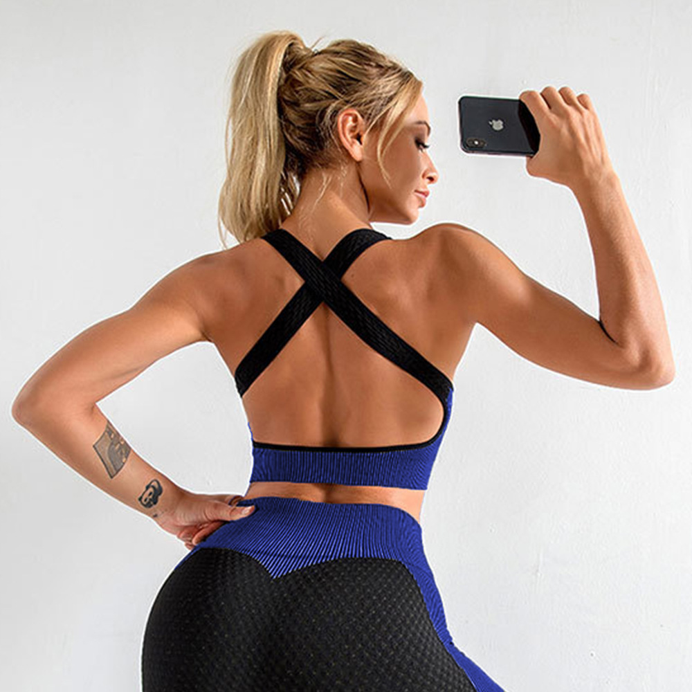 Autumn Fashion Brand Designer Womens Yoga Suit three piece set Long Sleeve leggings bra Sportswear gym wear Fitness Sports Clothes