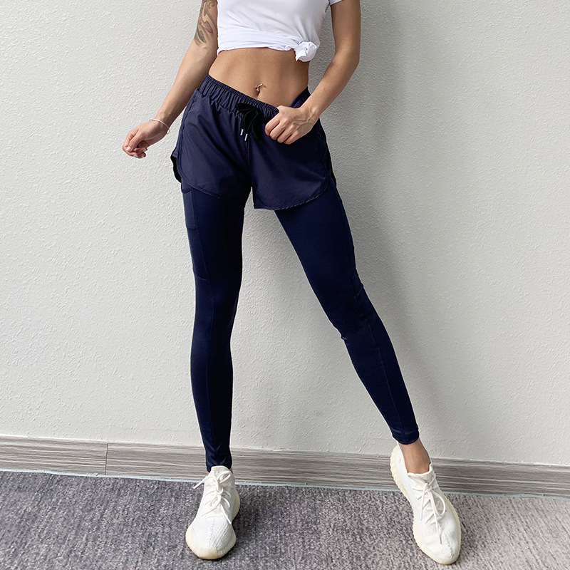 Ladies Fashion & Sports Mock Two-Piece Fitness Trousers Yoga Running Capri-Pants-Emptied Stovepipe Lower Apron, Black
Ladies Fashion & Sports Mock Two-Piece Fitness Trousers Yoga Running Capri-Pants-Emptied Stovepipe Lower Apron, Black