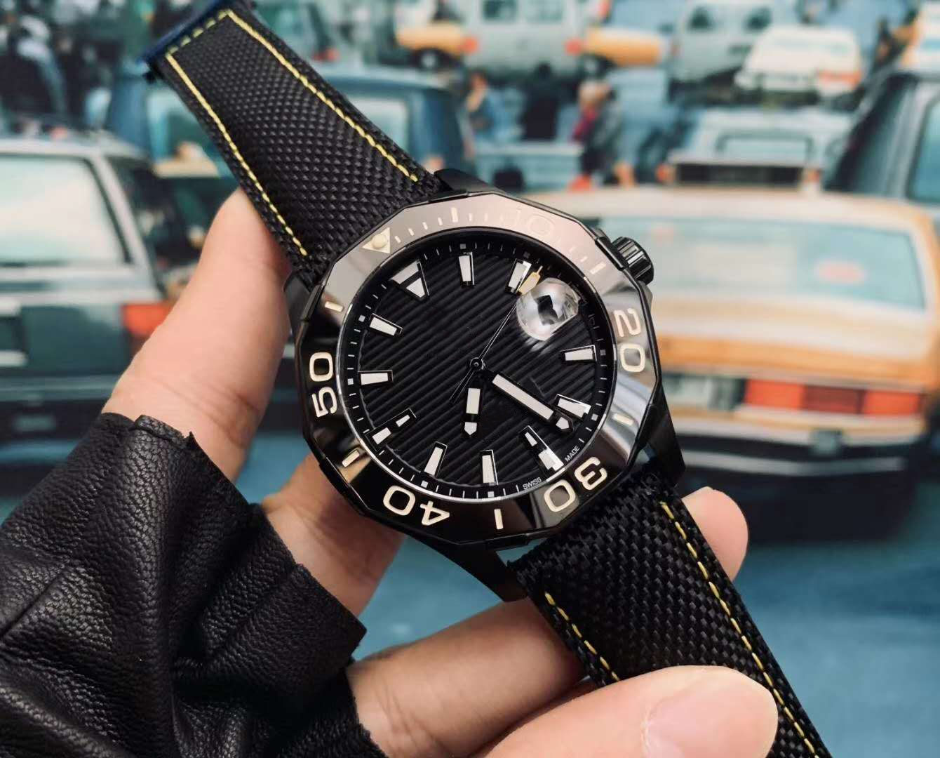 43MM high-end men's watch automatic mechanical stainless steel case leather strap pin buckle fashion luxury wriwatch, Slivery;brown
43MM high-end men's watch automatic mechanical stainless steel case leather strap pin buckle fashion luxury wriwatch, Slivery;brown