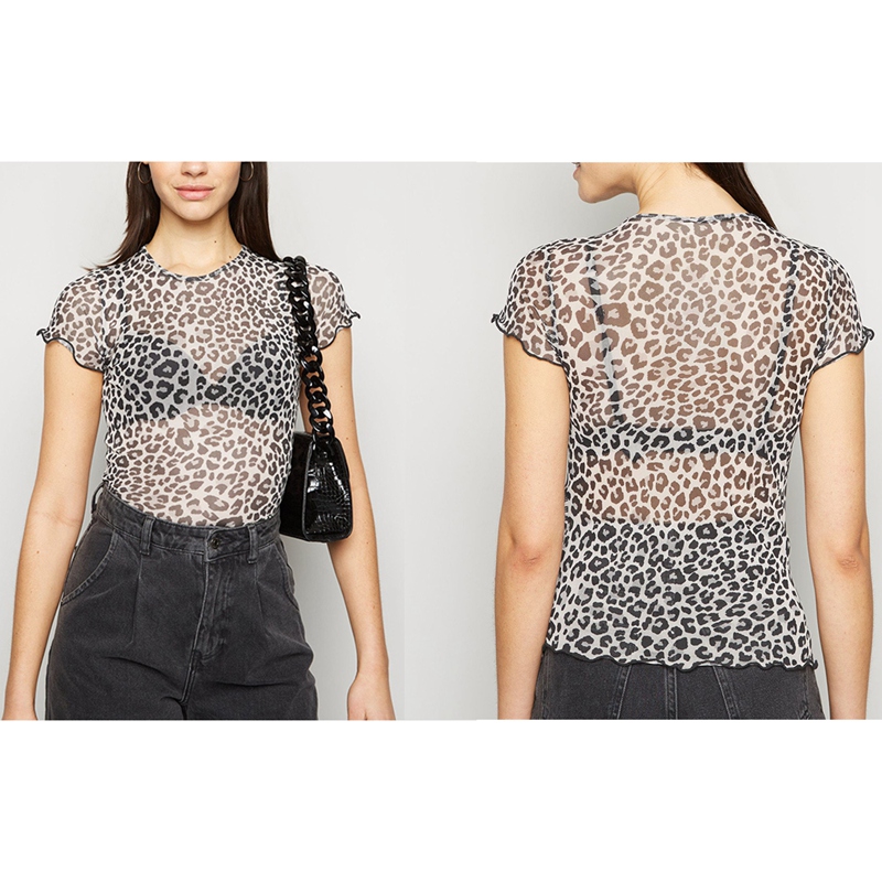 Sexy Women T-Shirt Perspective Ruffle Frill T-Shirt Mesh Summer Party Tops Female Fashion, As shown
Sexy Women T-Shirt Perspective Ruffle Frill T-Shirt Mesh Summer Party Tops Female Fashion, As shown