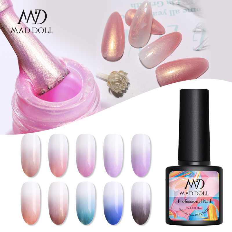 MAD DOLL 1 Bottle 8ml Micro Gold Glitter Pearl Shell Color UV LED Gel Nail Polish Soak Off Nails Art Gel Polish Varnishes, C18
MAD DOLL 1 Bottle 8ml Micro Gold Glitter Pearl Shell Color UV LED Gel Nail Polish Soak Off Nails Art Gel Polish Varnishes, C18