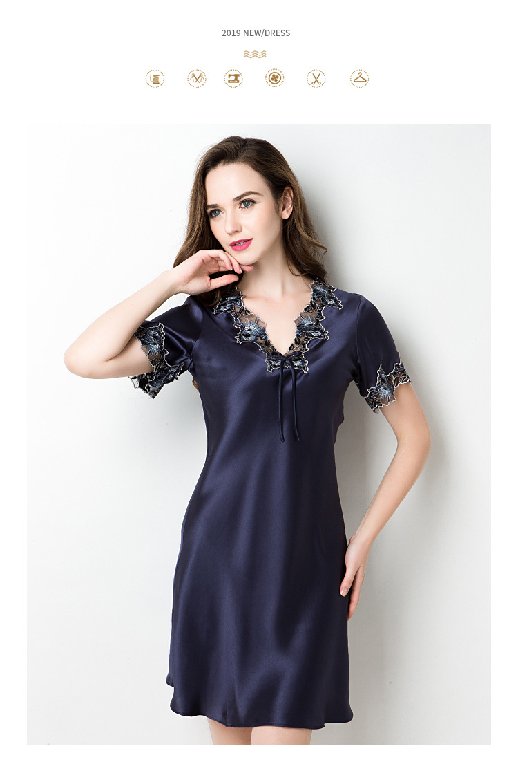 Summer Sleepwear New Women Spaghetti Strap Nightdress Sexy Lace Trim Silk Suspender Skirt Casual Daily Female Lingerie, Black
Summer Sleepwear New Women Spaghetti Strap Nightdress Sexy Lace Trim Silk Suspender Skirt Casual Daily Female Lingerie, Black