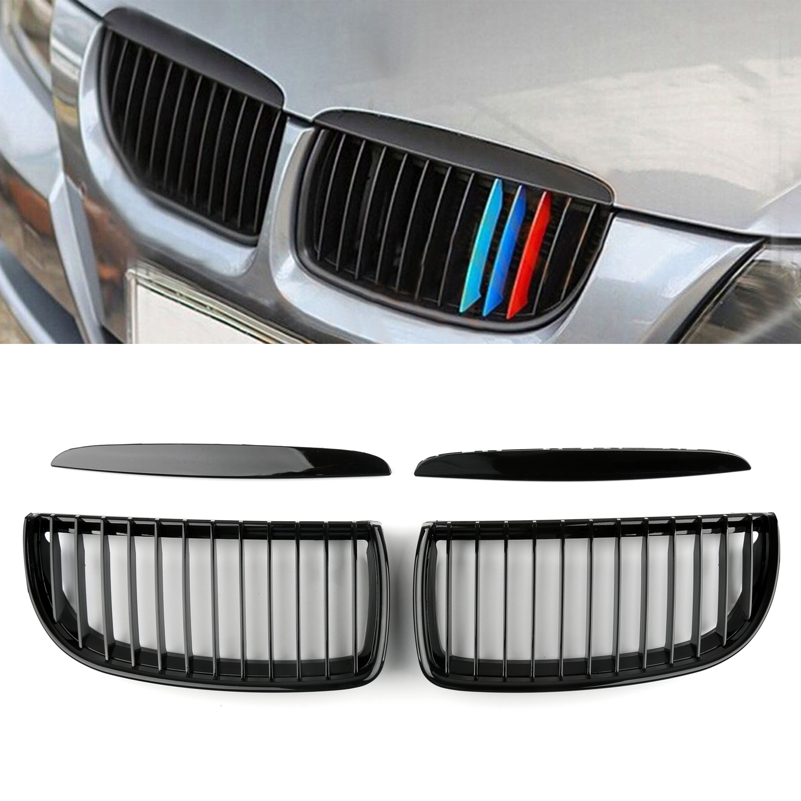 Areyourshop Car Front Kidney Grill Mesh Grille Fit For BMW E90 3 Series Sedan 2005-2008 Car Auto Accessories Parts
Areyourshop Car Front Kidney Grill Mesh Grille Fit For BMW E90 3 Series Sedan 2005-2008 Car Auto Accessories Parts