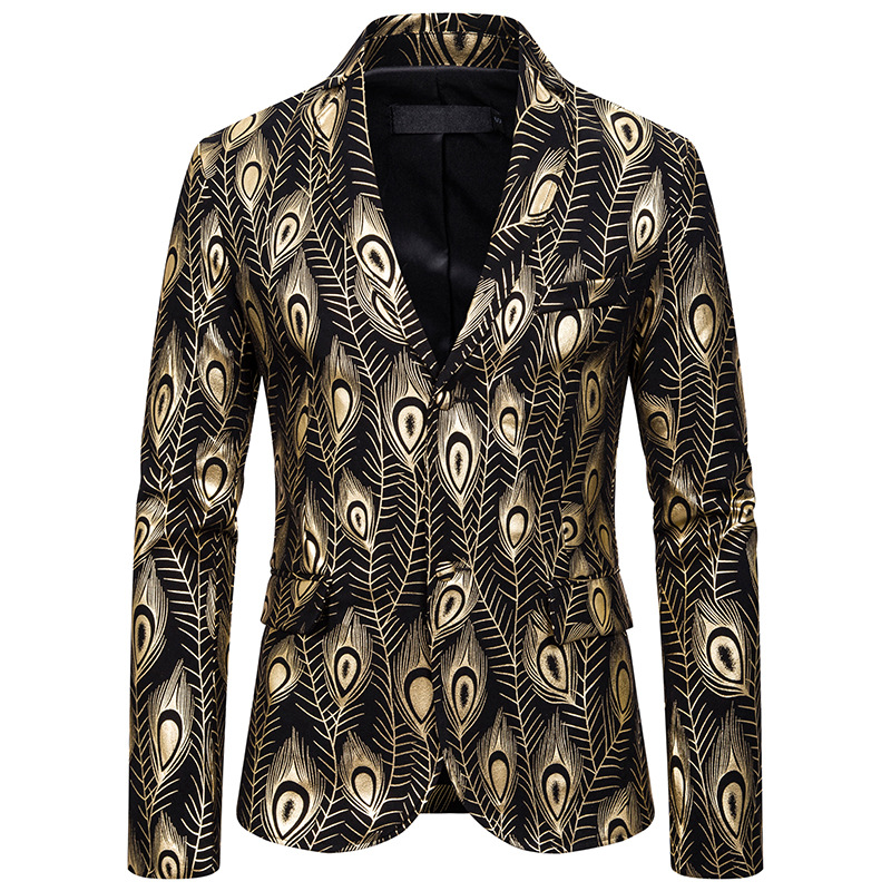 Casual Suits Blazer Men for Party Feather Bronzing Printing Dresses Fashion Stage Slim Suits Silver Gold New, Gold x1314-x129-p90
Casual Suits Blazer Men for Party Feather Bronzing Printing Dresses Fashion Stage Slim Suits Silver Gold New, Gold x1314-x129-p90