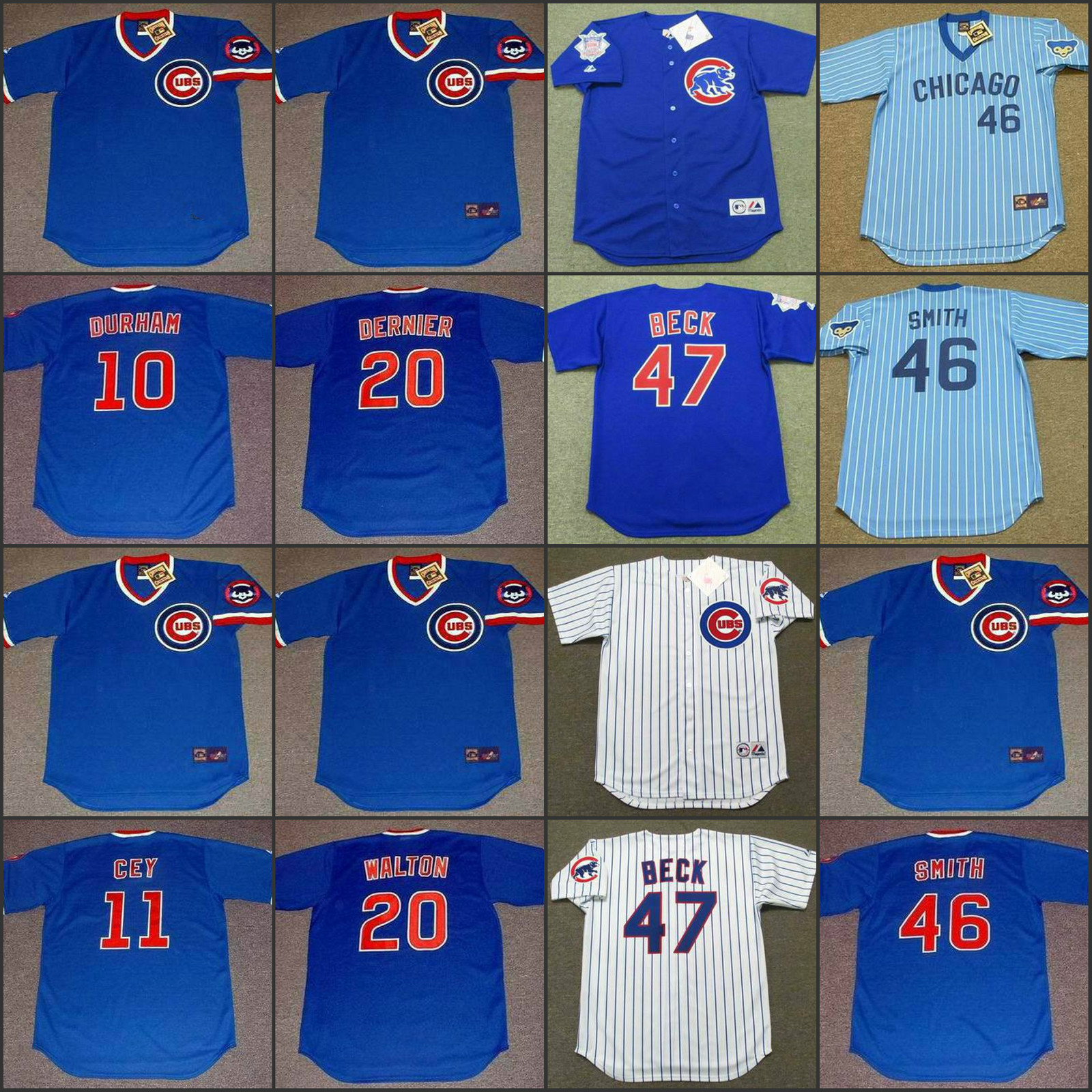 Chicago 46 LEE SMITH 20 BOB DERNIER 11 RON CEY 47 ROD BECK 20 JEROME WALTON 10 LEON DURHAM baseball jersey stitched, Black
Chicago 46 LEE SMITH 20 BOB DERNIER 11 RON CEY 47 ROD BECK 20 JEROME WALTON 10 LEON DURHAM baseball jersey stitched, Black