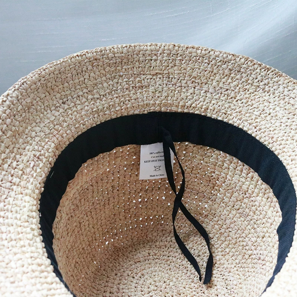 Hand made Summer Hats For Women Straw Sun Hat Bucket cap Raffia Lady Girls Panama Beach Hats Floppy Female Travel Folding Cap CX200714