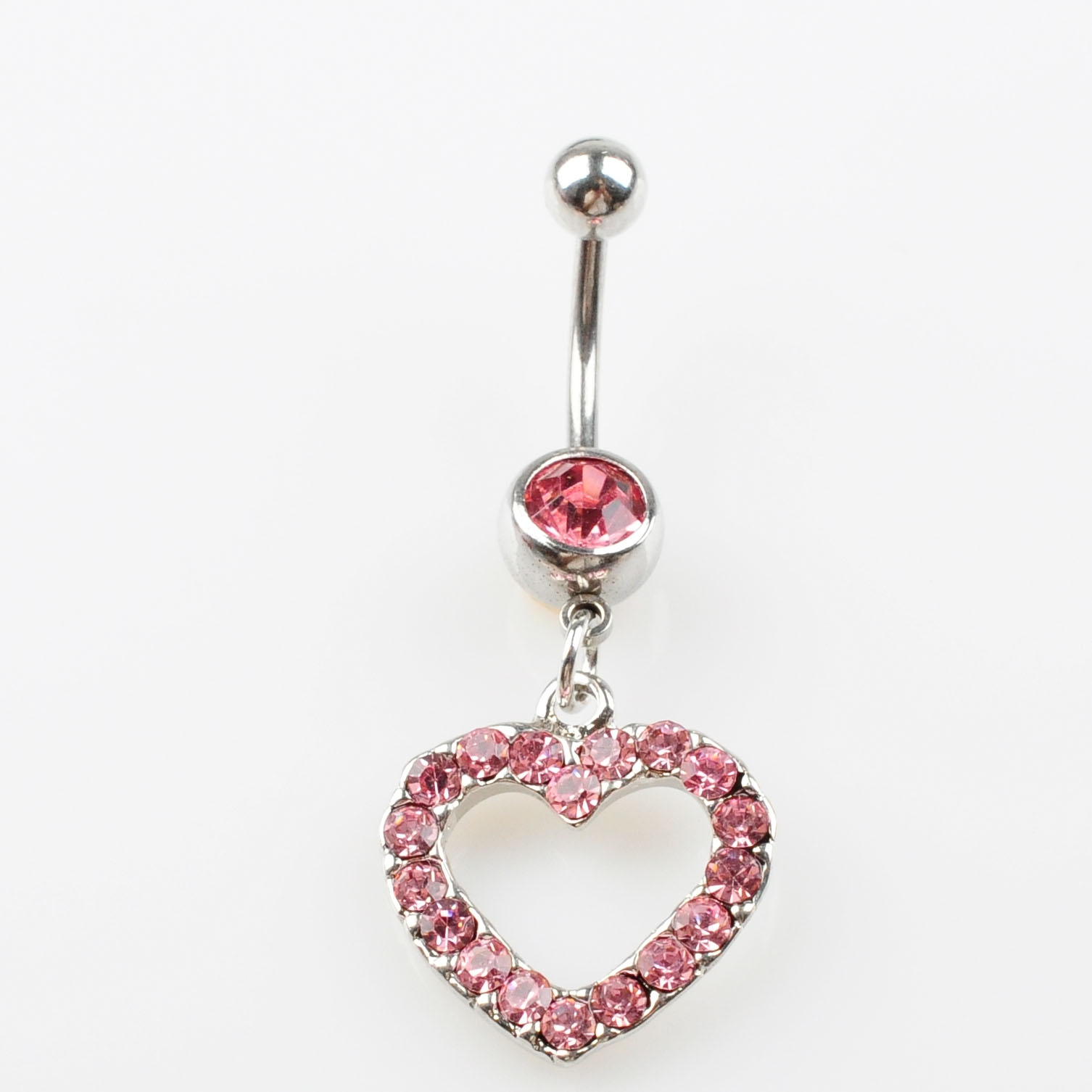 YYJFF D0045 ( 4 colors ) heart style Navel Rings Belly Button Body Piercing Jewelry Dangle Accessories Fashion Charms(10PCS/LOT) JFB-3245