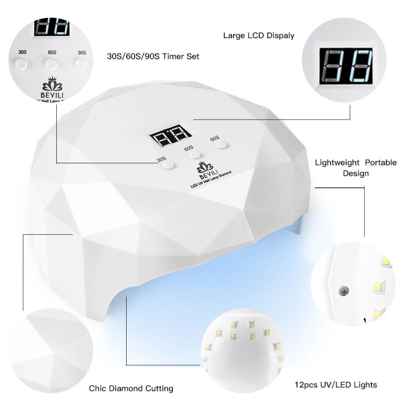 White 36W Nail UV LED Lamp Nail Dryer Phototherapy Glue Dryer Machine Dual Light Source UV/LED USB Connector Lamp Tool
White 36W Nail UV LED Lamp Nail Dryer Phototherapy Glue Dryer Machine Dual Light Source UV/LED USB Connector Lamp Tool