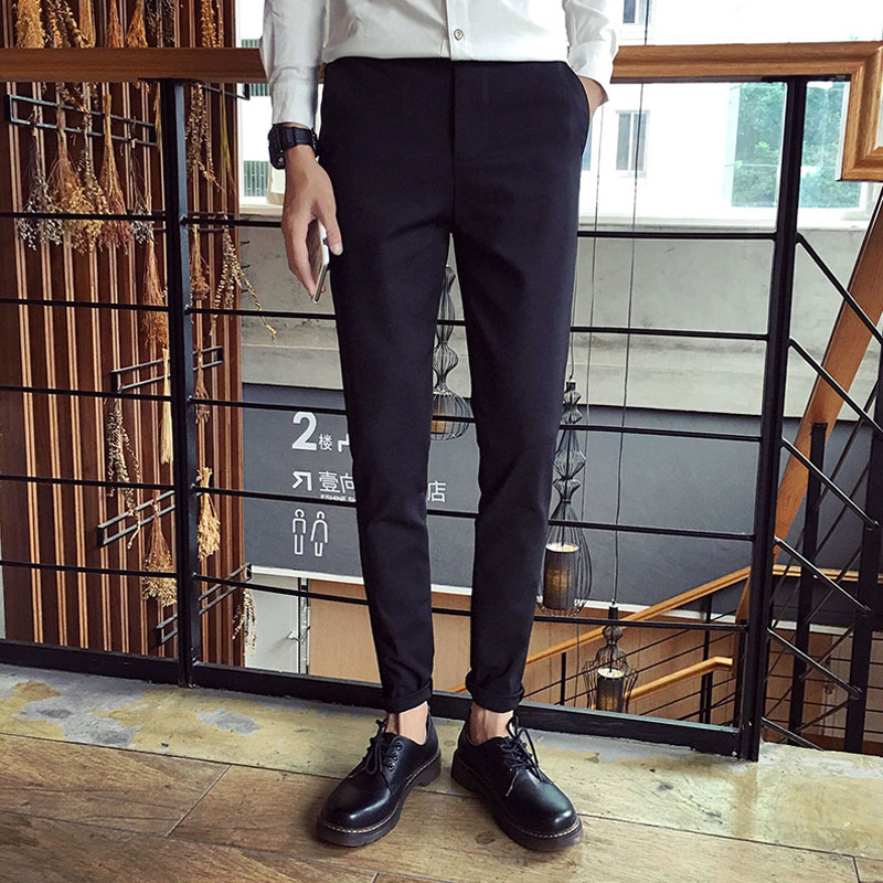 2020 New style Brand clothing Male High quality in spring cotton suit pants/Men's slim fit leisure business suit Trousers 28-36, Black
2020 New style Brand clothing Male High quality in spring cotton suit pants/Men's slim fit leisure business suit Trousers 28-36, Black