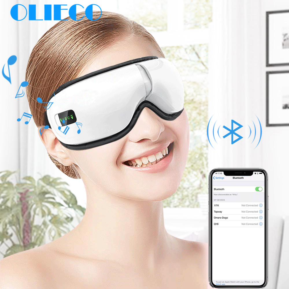 Rechargeable Eye Therapy Massager Electric Bluetooth Music Eye Massage SPA Collapsible Air Pressure Heating Eye Fatigue Relieve CX200720
Rechargeable Eye Therapy Massager Electric Bluetooth Music Eye Massage SPA Collapsible Air Pressure Heating Eye Fatigue Relieve CX200720