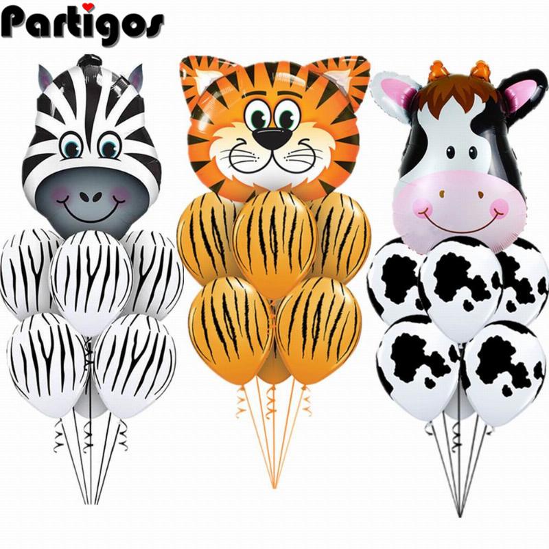 7 pcs/lot Tiger Zebra Cow Animal Air Helium Latex Balloon for Kids Gift Birthday Party Decor Animal Zoo Theme Supplies Toys
7 pcs/lot Tiger Zebra Cow Animal Air Helium Latex Balloon for Kids Gift Birthday Party Decor Animal Zoo Theme Supplies Toys