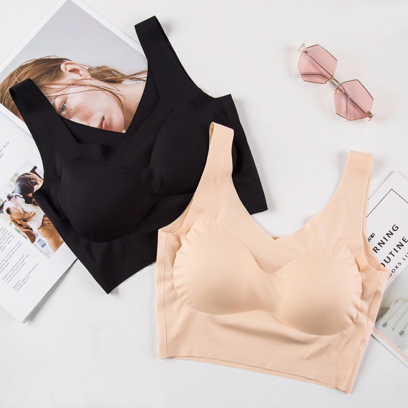 Elifashion Two Sides Wearing Seamless Vest Square Neck V-neck On One Vest Latex Cup One Piece Underwear No Steel Ring Bra Women, Beige
Elifashion Two Sides Wearing Seamless Vest Square Neck V-neck On One Vest Latex Cup One Piece Underwear No Steel Ring Bra Women, Beige