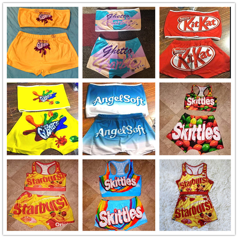 Designer Women Bikini Swimsuit Cartoon Tankinis Swimwear Tank Tops Push Up Bra + Swiming Shorts Two Piece Set Beach Swim Suit Yoga Set D7807, White 
Designer Women Bikini Swimsuit Cartoon Tankinis Swimwear Tank Tops Push Up Bra + Swiming Shorts Two Piece Set Beach Swim Suit Yoga Set D7807, White