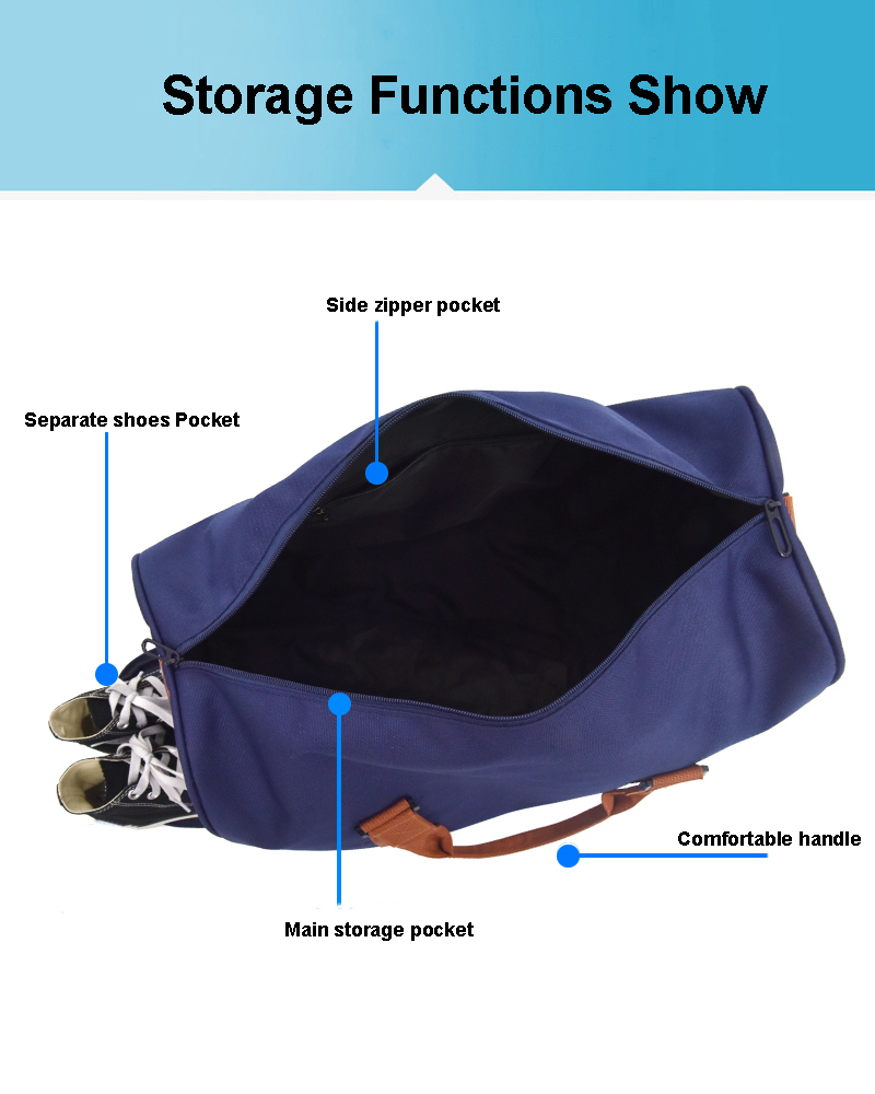 Men women Black Bag high quality canvas Shoulder Bag Handbag Ladies Weekend Portable Duffel Waterproof Wash