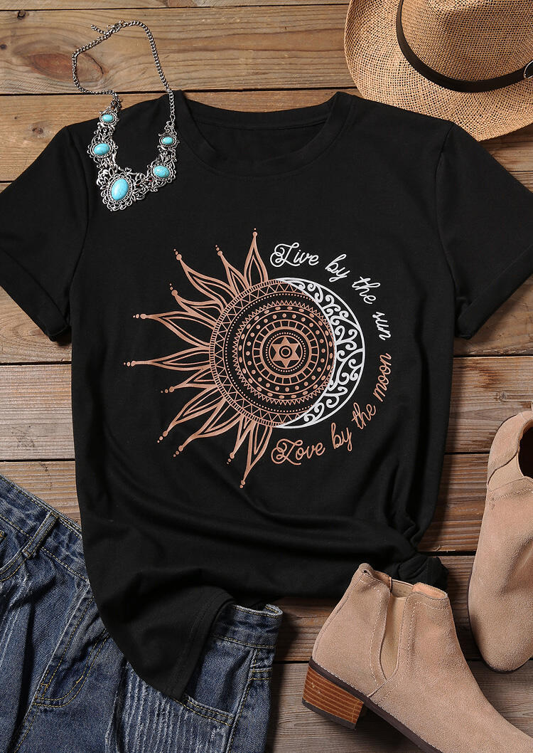 Women 2019 New Black T-shirt Female Print O-Neck Tees Fashion Femme Casual Tops Tee Vintage Womens T shirt MX200721