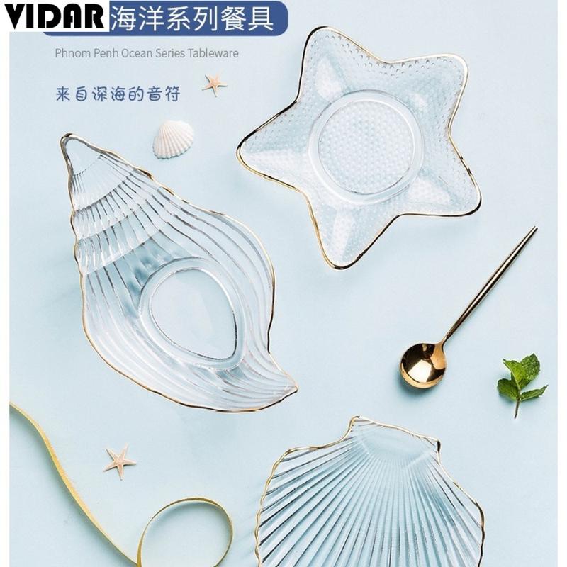 VIDAR Nordic Ins Phnom Penh Glass Tableware Creative Ocean Fan Shell Plate Salad Bowl Dessert Plate Decoration Snack
VIDAR Nordic Ins Phnom Penh Glass Tableware Creative Ocean Fan Shell Plate Salad Bowl Dessert Plate Decoration Snack