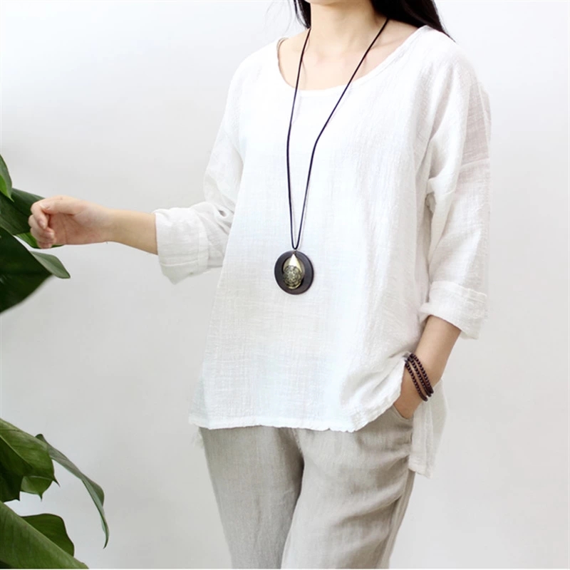 Women spring and summer blusa cotton linen blouse red new arrival original design vintage tops bamboo women's white shirt, Blue
Women spring and summer blusa cotton linen blouse red new arrival original design vintage tops bamboo women's white shirt, Blue