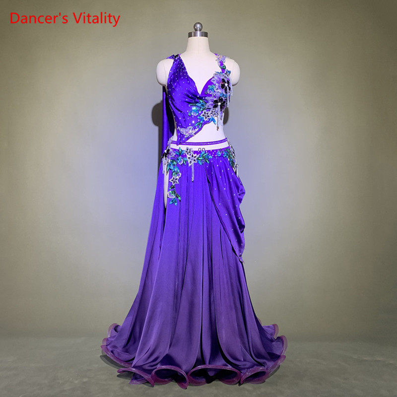 Belly Dance Female Girl Adult High-end Sexy Bra And Long SKirt Performance Clothing Set New Elegant Big Swing Skirt Custom Suit, Deep purple
Belly Dance Female Girl Adult High-end Sexy Bra And Long SKirt Performance Clothing Set New Elegant Big Swing Skirt Custom Suit, Deep purple