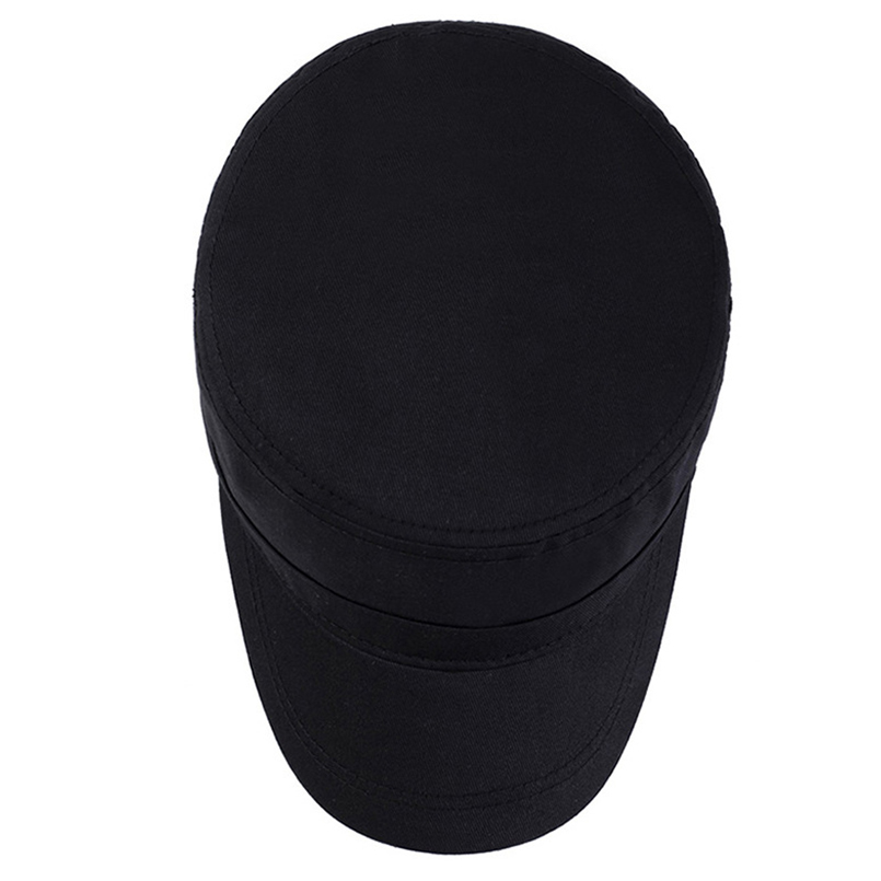 EAGLEBORN 2020 Classic Vintage Flat Top Mens Washed Caps And Hat Adjustable Fitted Thicker Cap Winter Warm Military Hats For Men T200720