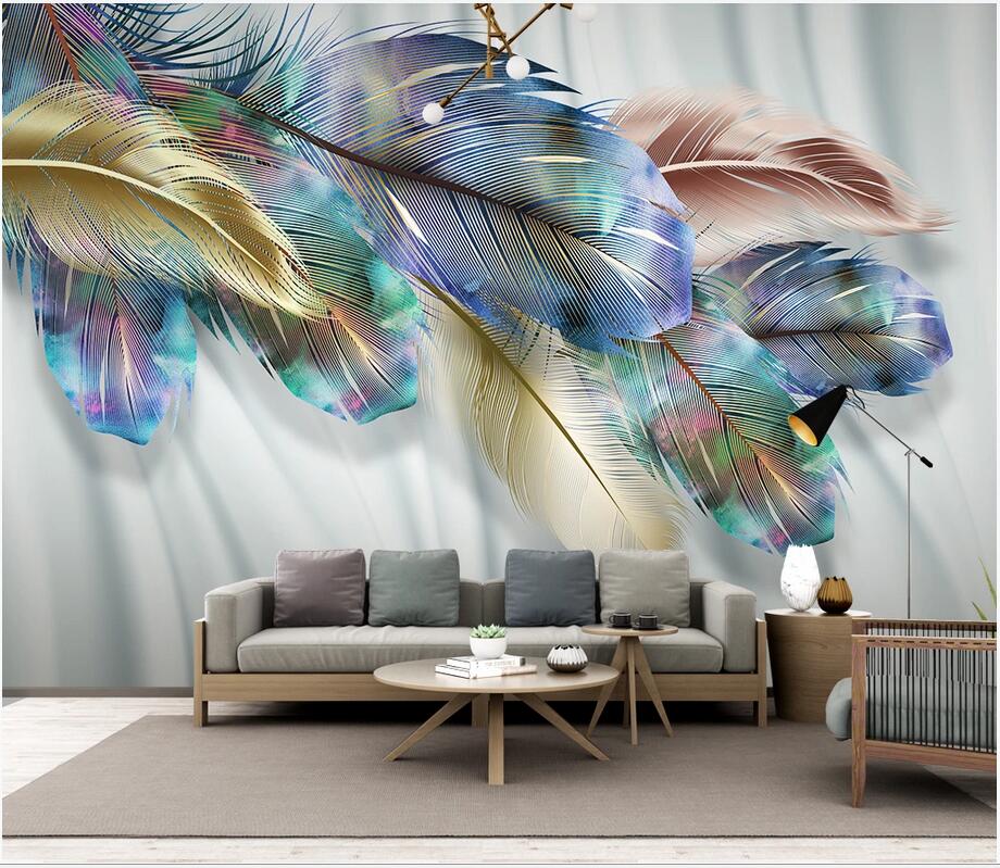 custom photo wall paper 3 d Modern minimalist color feather light luxury background wall golden feather home decor wall art 3d stickers, Non-woven wallpaper
custom photo wall paper 3 d Modern minimalist color feather light luxury background wall golden feather home decor wall art 3d stickers, Non-woven wallpaper