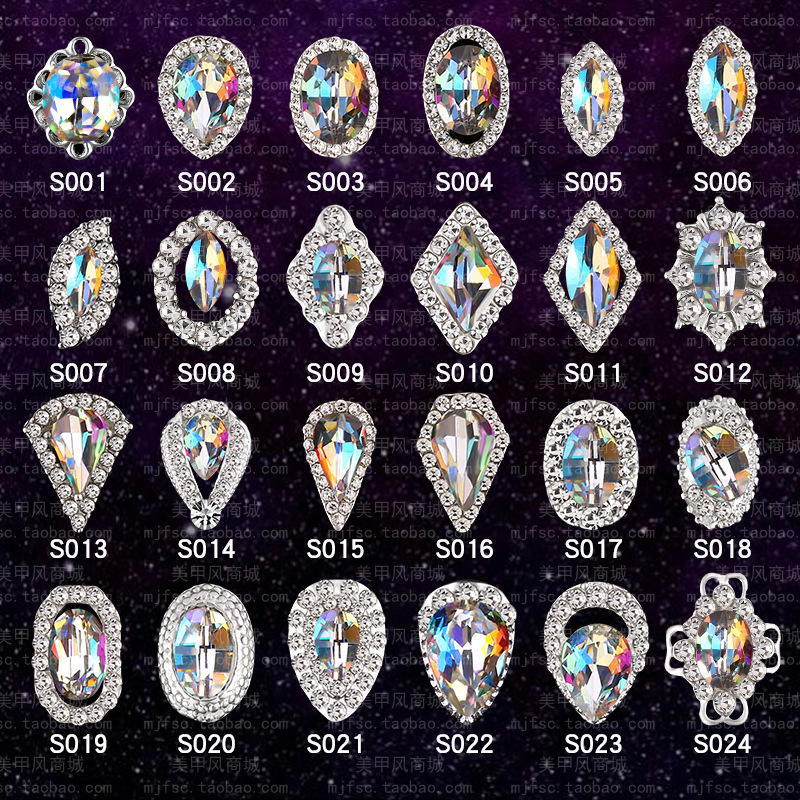 76 Styles 3D Nail Art decorations nails diamond Rhinestone sticker Special shape Glass Manicure Accessories от DHgate WW